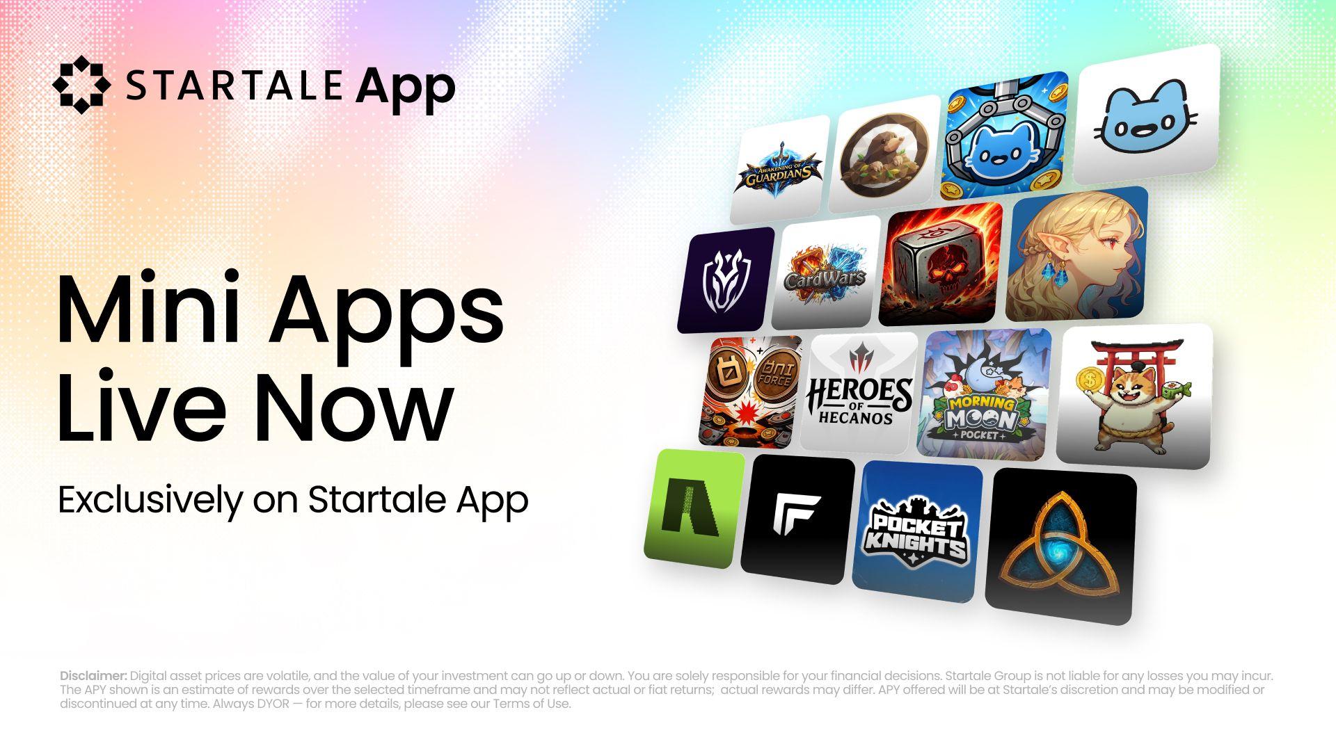Startale App is live: 16 Mini Apps, open access, zero waitlist